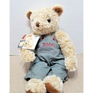 Tan Teddy Bear Plush Vintage Stuffed Animal Toy Charter Club 2000 Tags